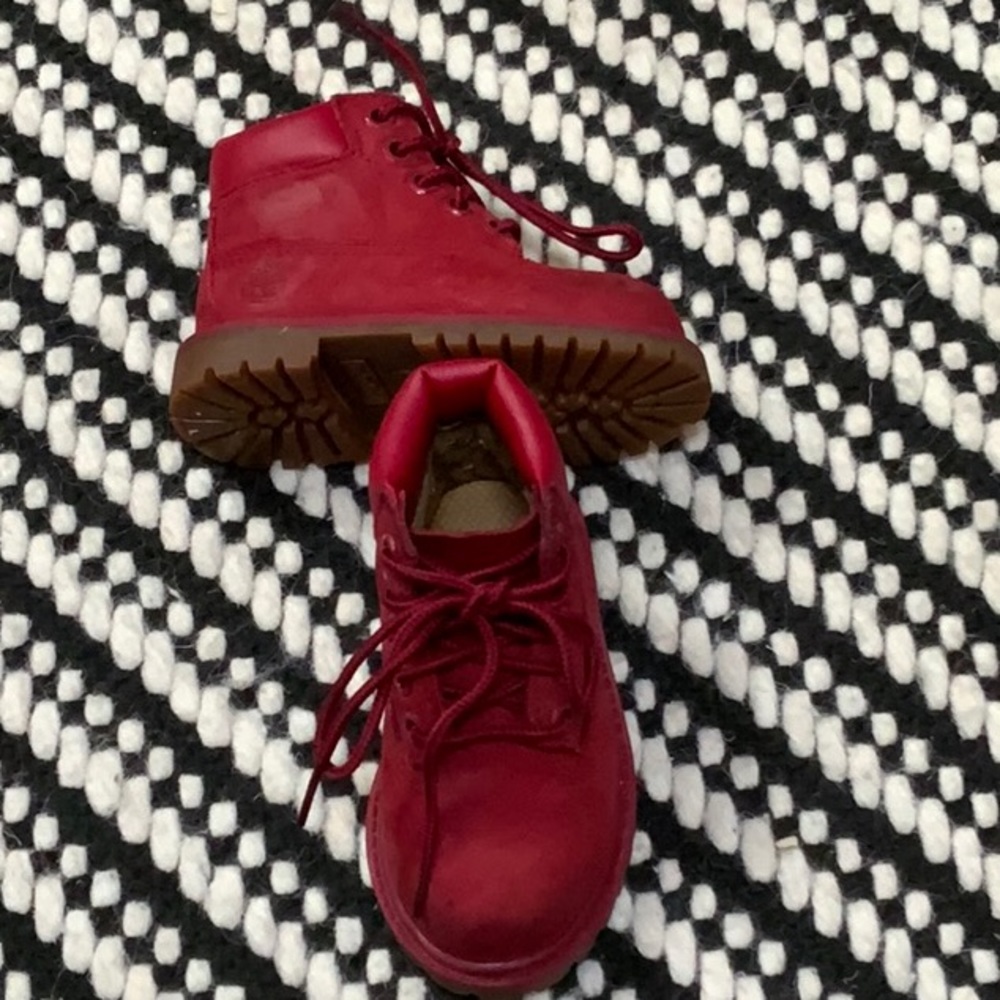 COPY - Red timberland boots kids